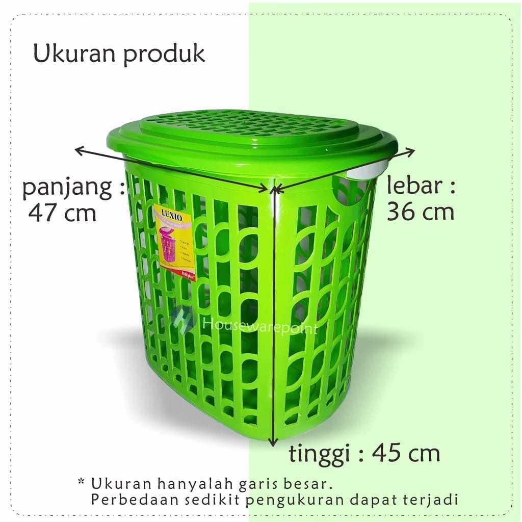 Keranjang Baju Bulat+Tutup/ Keranjang Laundry Luxio