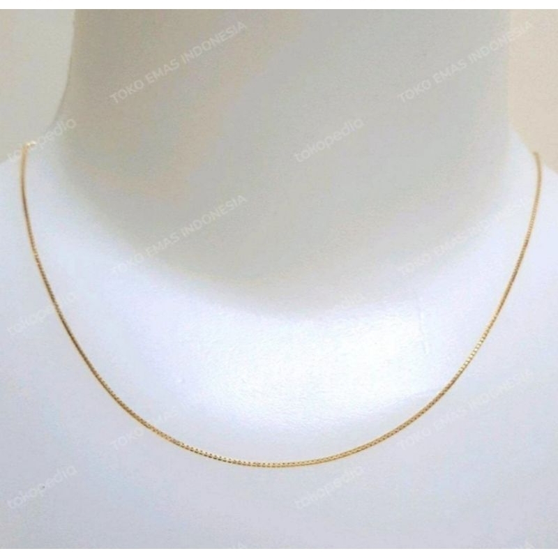 Kalung Italy Santa Emas Kuning Asli Kadar 375