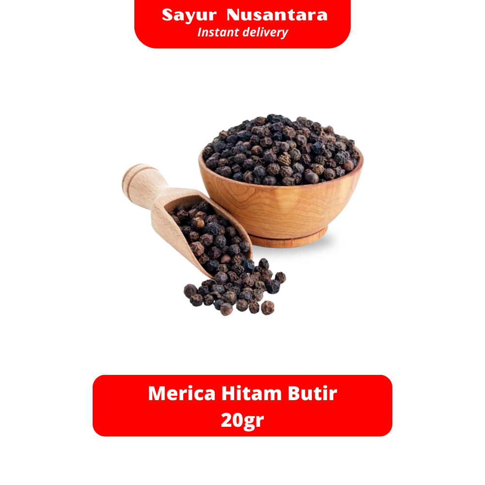 

Merica Hitam Butir 20gr - Sayur Nusantara