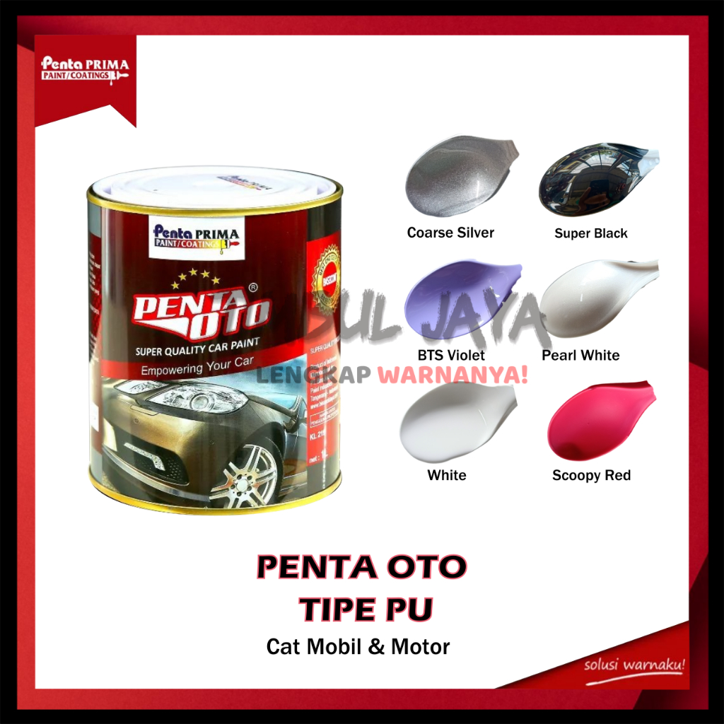 Cat PU Hitam Silver Putih Ungu Penta OTO / cat penta putih PU / Cat hitam PU / cat merah PU / Cat Si