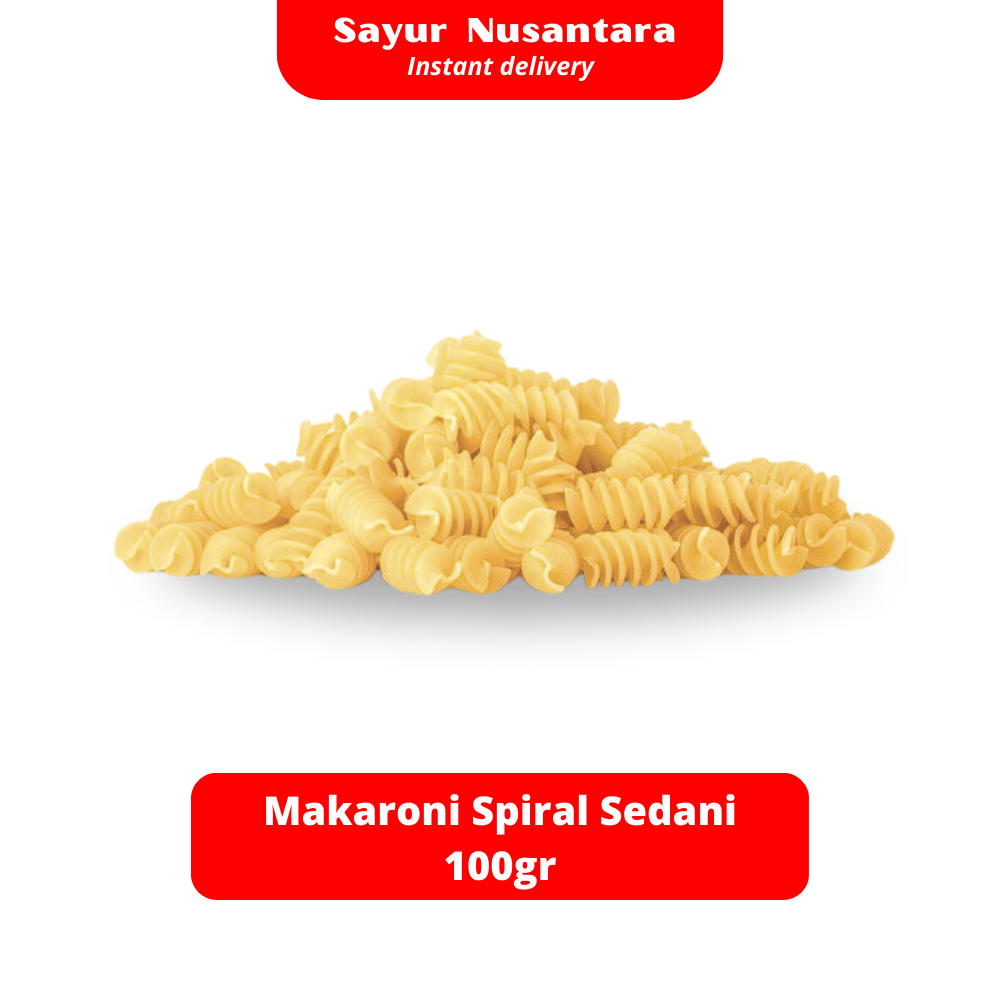 

Makaroni Spiral Sedani 100gr - Sayur Nusantara