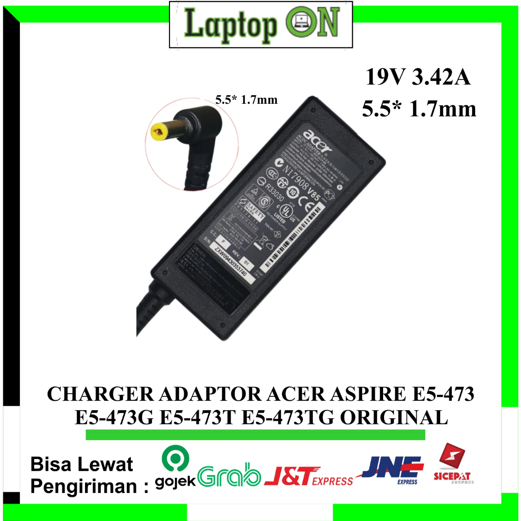 Adaptor charger original kualitas premium - Acer Aspire E5-473 E5-473G E5- 473T E5-473TG