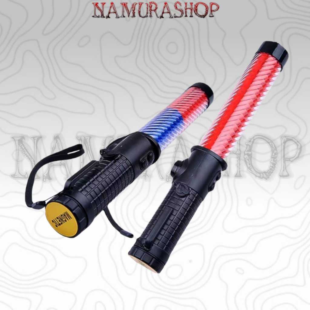 [LP-55] Lampu Lalu Lintas Panjang 30 CM pluit lalin sirene magnet charger import lampu lalin senter 