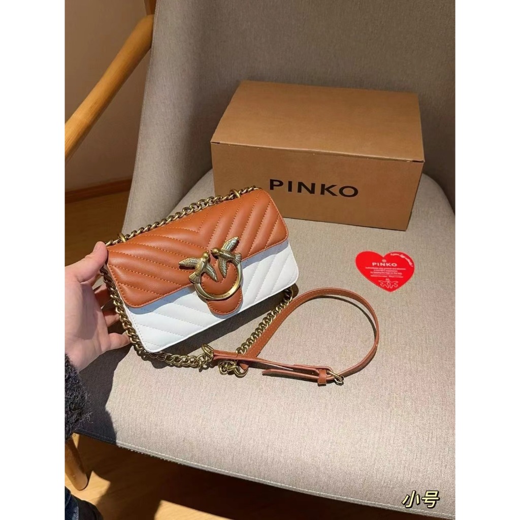 Pinko Classic Swallow Bag Chain Bag Tas Bahu Fashion Wanita