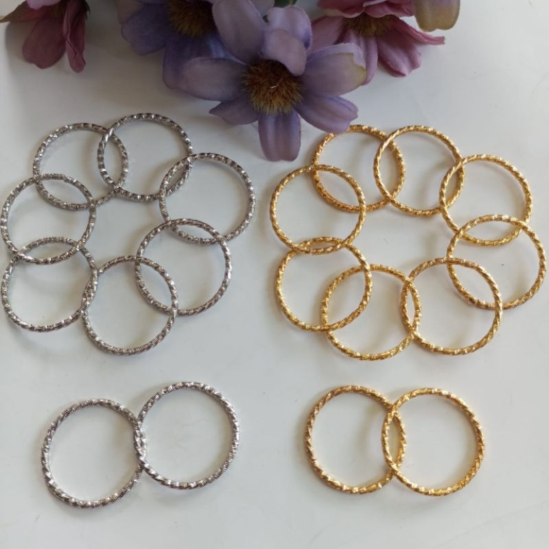 Ring Gerigi 2,5cm Ring Gold Ring Gerigi Ring Bulat Gerigi Ring Konektor Bulat Gerigi