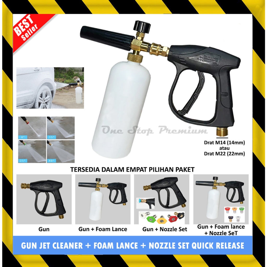 STIK GAGANG TEMBAKAN PISTOL SEMPROTAN TEKANAN TINGGI HIGH PRESSURE WATER TABUNG BOTOL FOAM LANCE FOA