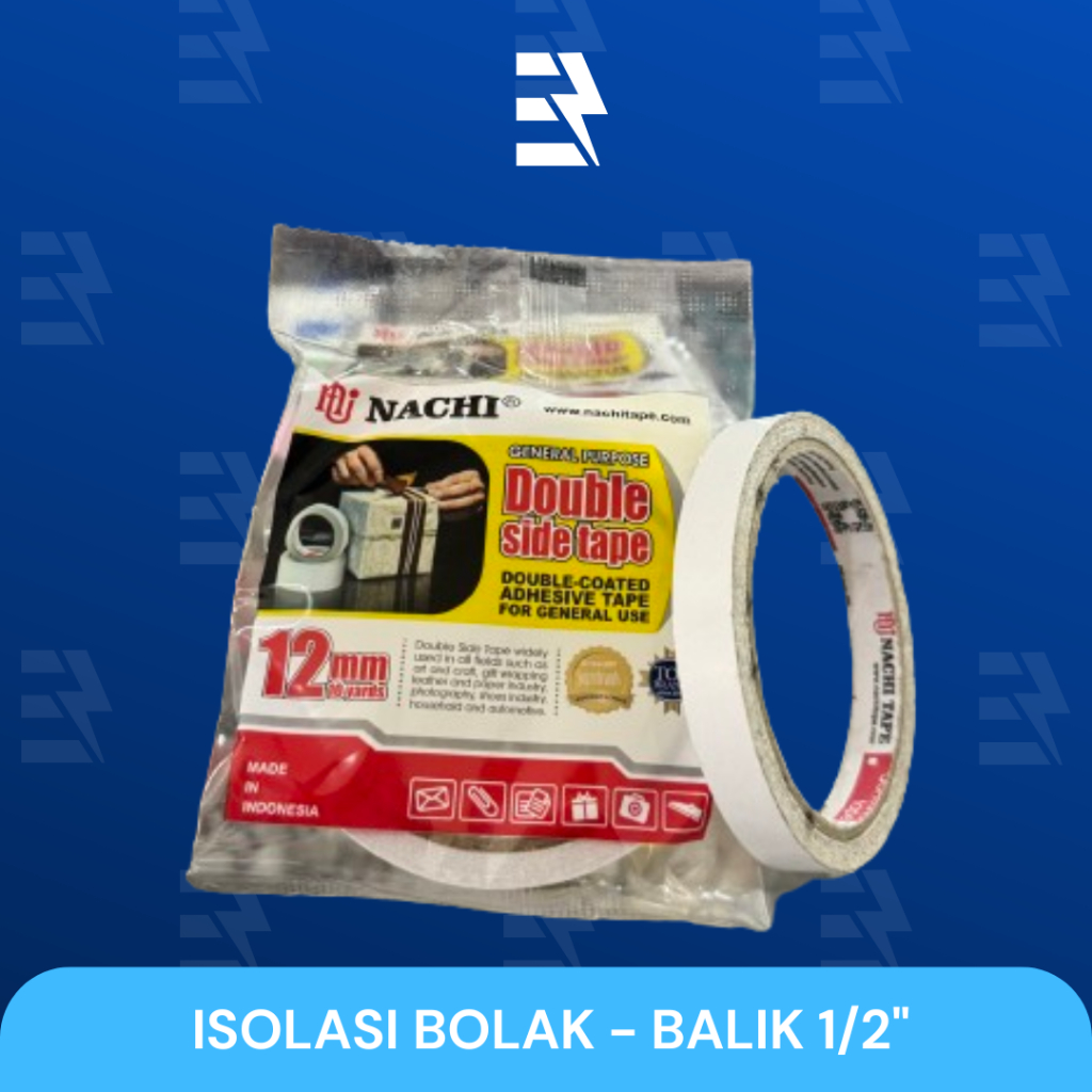 

DOBEL TAPE / DOUBLE TAPE ISOLASI BOLAK - BALIK KERTAS NACHI 1/2