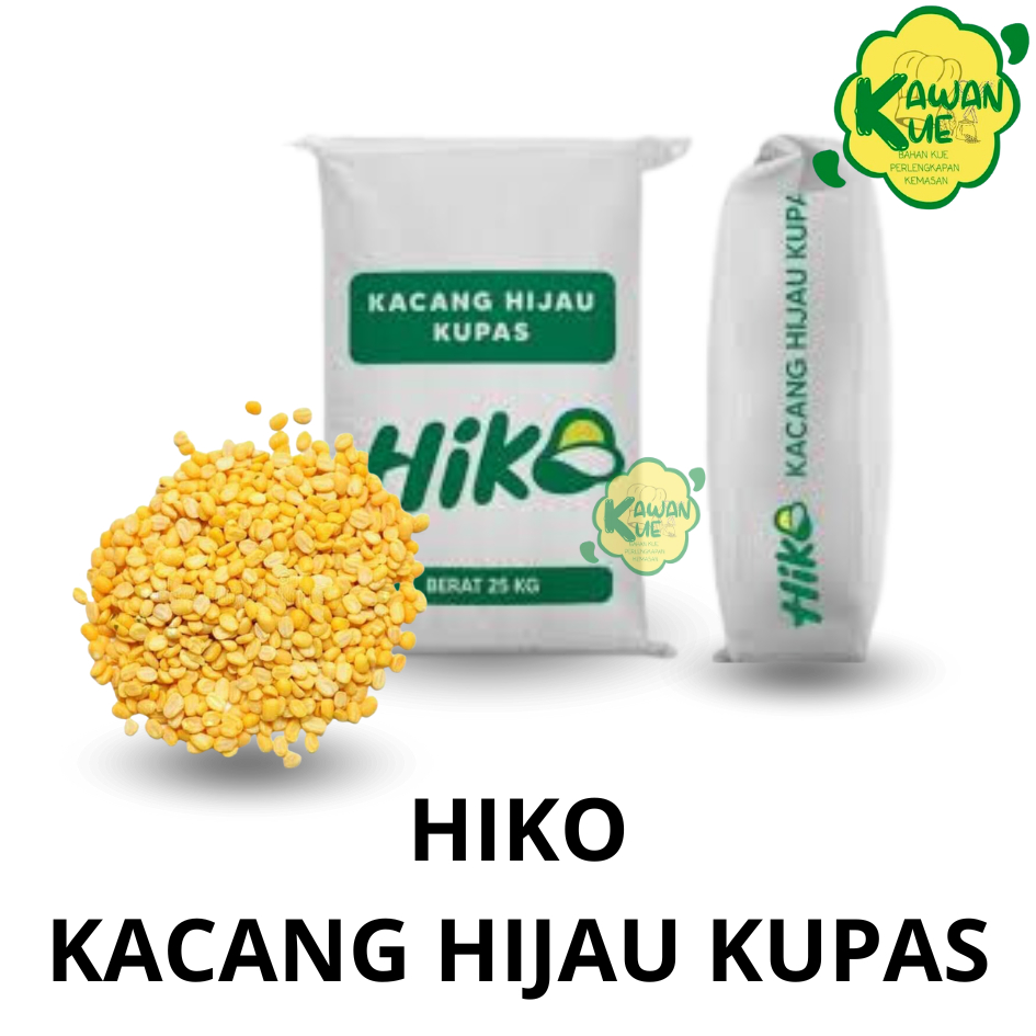

Hiko Kacang Hijau Kupas Kemasan Timbang 100 gr dan 500 gr - Hiko Bean - Kacang Hijau Kupas