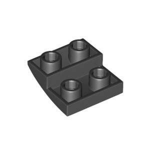 Lego Black Part 32803 Slope, Curved 2 x 2 Inverted