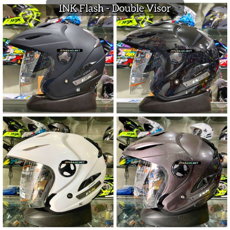 Helm INK Flash Double Visor Original | INK Flash Dobel Kaca 2Visor Ori
