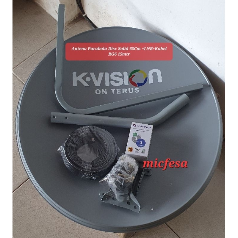 Antena Parabola Ku Band 60cm solid,75cm solid,120cm Bolong2 [LNB,Kabel,Disc] Instan Chat ADMIN
