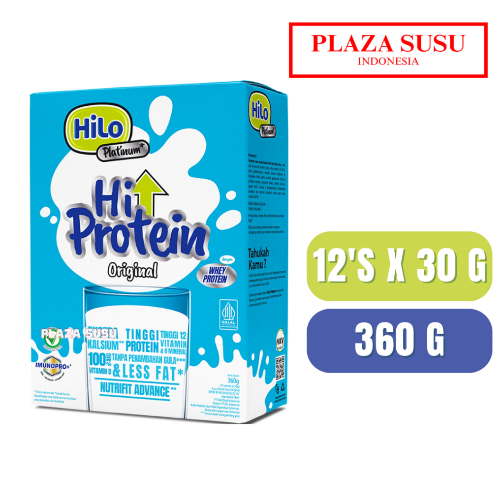 

HILO PLATINUM SUSU DEWASA SUSU TINGGI PROTEIN 360 G HILO SACHET SUSU ORIGINAL