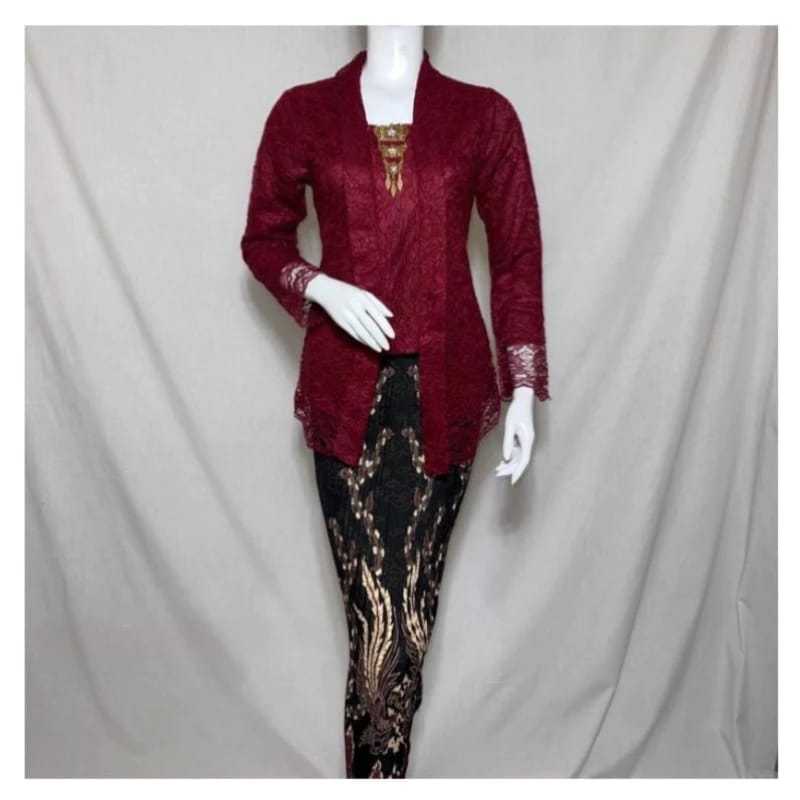 Setelan Kebaya Kartini Brukat Set Kutubaru Brukat Kebaya Modern Setelan Kebaya Wisuda Cantik Atasan 