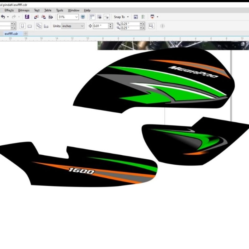striping megapro hiu variasi