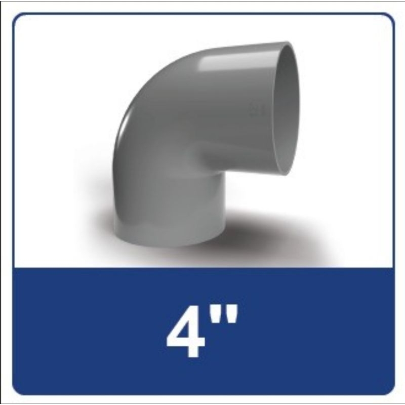 Elbow keni kni sambungan fiting L Power Rucika 4 Inch