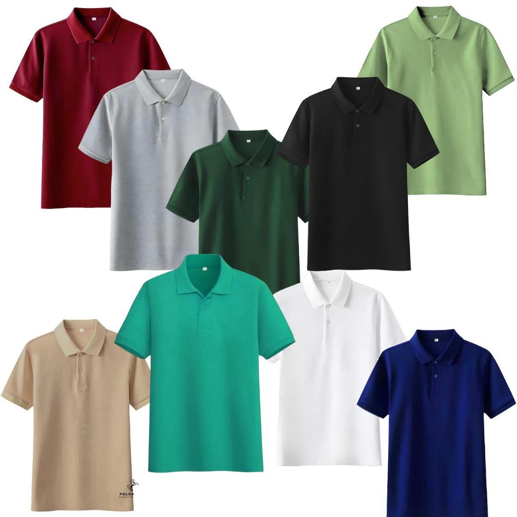 KAOS POLO SHIRT LENGAN PENDEK KERAH POLOS SERAGAM PRIA