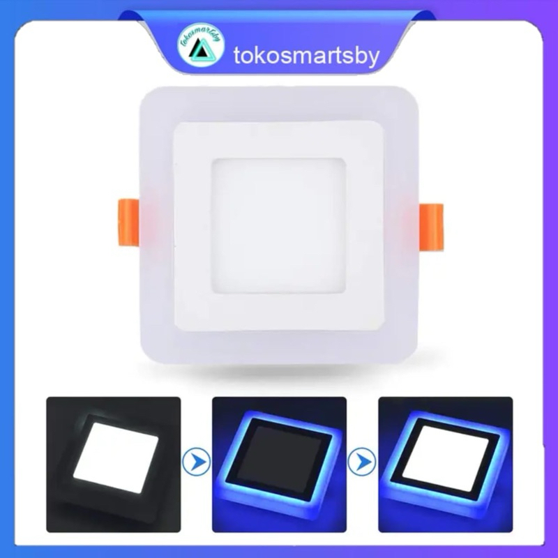 Lampu Downlight LED Panel 6+3 Watt IB / Lampu Panel Inbouw MODEL KOTAK 2 WARNA
