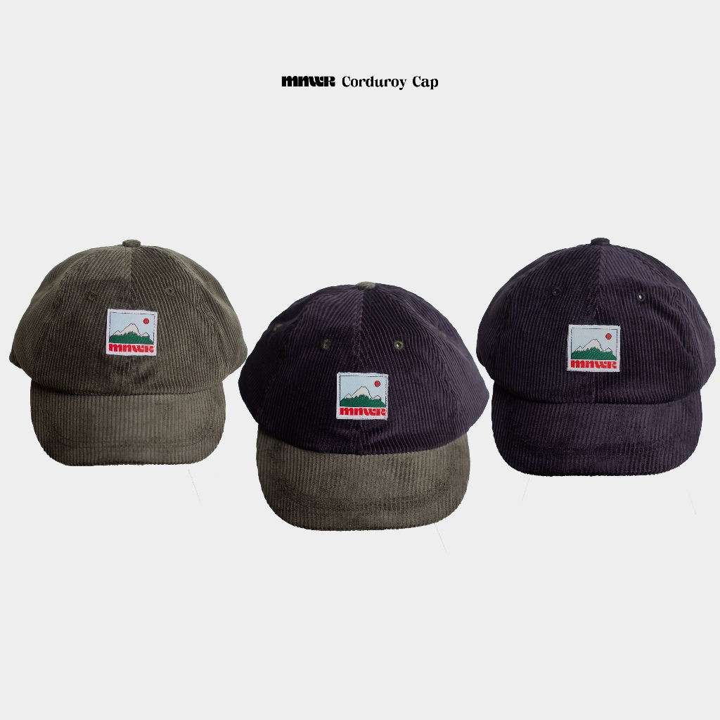 MNWR | Corduroy Baseball Cap 6 Panel Monger - Curved Short Brim - Topi lidah pendek