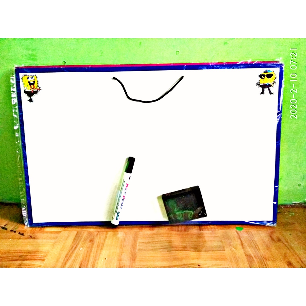 

white board papan tulis anak karakter kartun ukuran 30x40 cm free spidol dan penghapus bisa di hapus