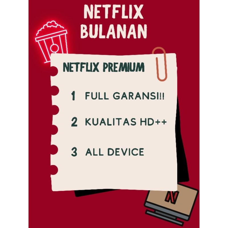 NETFLIXXX 1 bulanan bergaransi
