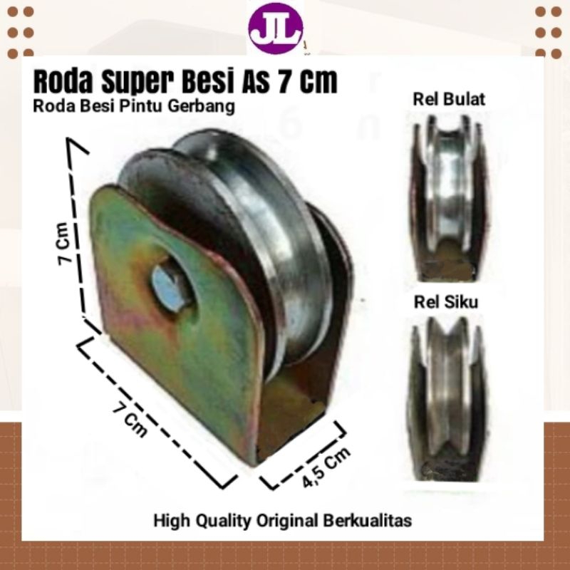 Roda Pagar Besi As Super Ukuran 7 cm Pintu Pagar Besi Roda Pagar Super Ukuran 7 cm Pintu Gerbang