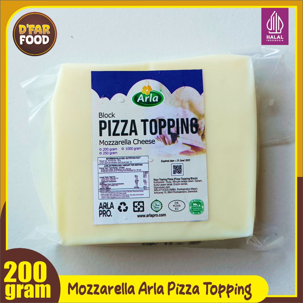 

Keju Mozzarella Arla 200gr / Pizza Topping Mozzarella Cheese - Keju Arla Repack 200gr