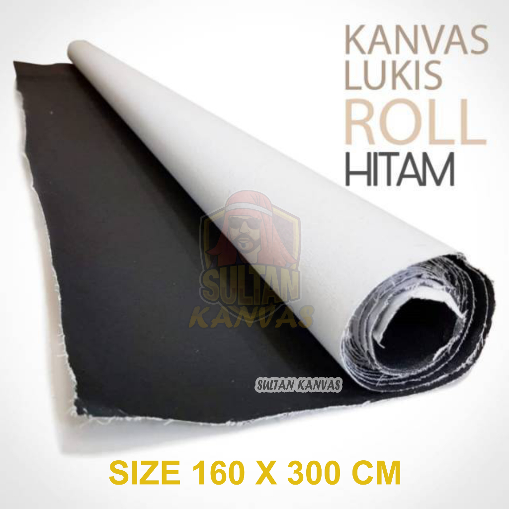 

KANVAS LUKIS TC HITAM UKURAN 160 X 300 CM SULTAN KANVAS
