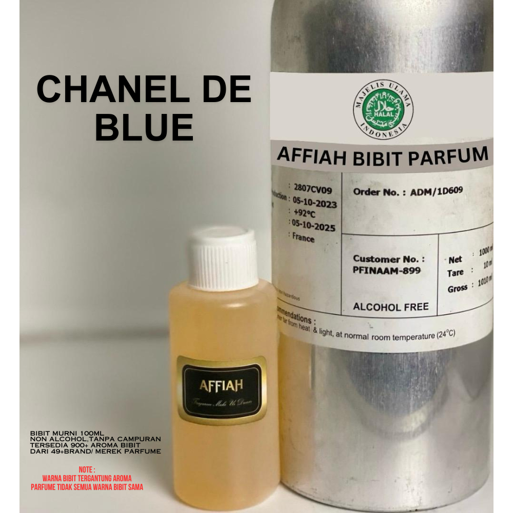 BIBIT PARFUM PRIA DICINTAI WANITA CHANEL DE BLUE 100ml ORIGINAL REPACK