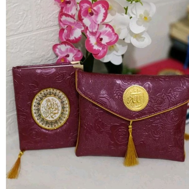 cetak Yasin hard + dompet cover busa kertas glosy