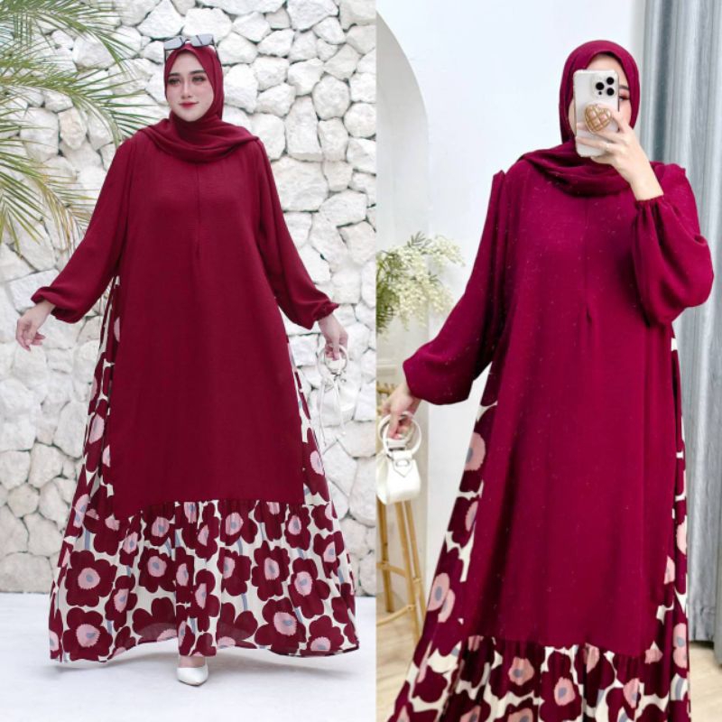 GAMIS SYAR'I JUMBO//GAMIS AGNIA SET HIJAB//GAMIS JUMBO