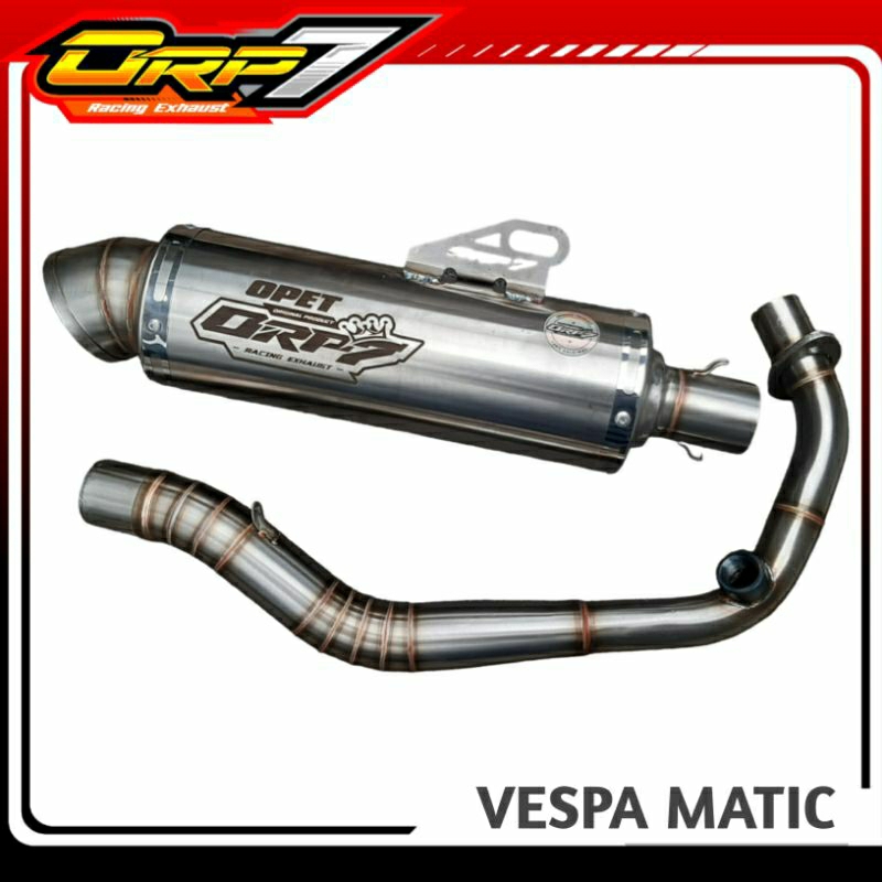 Knalpot Vespa Matic Vespa Sprint LX125 Primavera i-get V3 V2 PROMO GRATIS KAOS ORP7 RACING