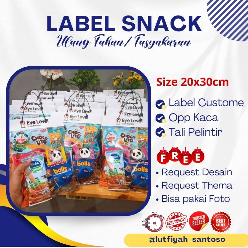 

Label Plastik Snack Ulang Tahun - Tas Jajan Ultah Murah PLASTIK JAJAN LABEL SNACK ULANG TAHUN