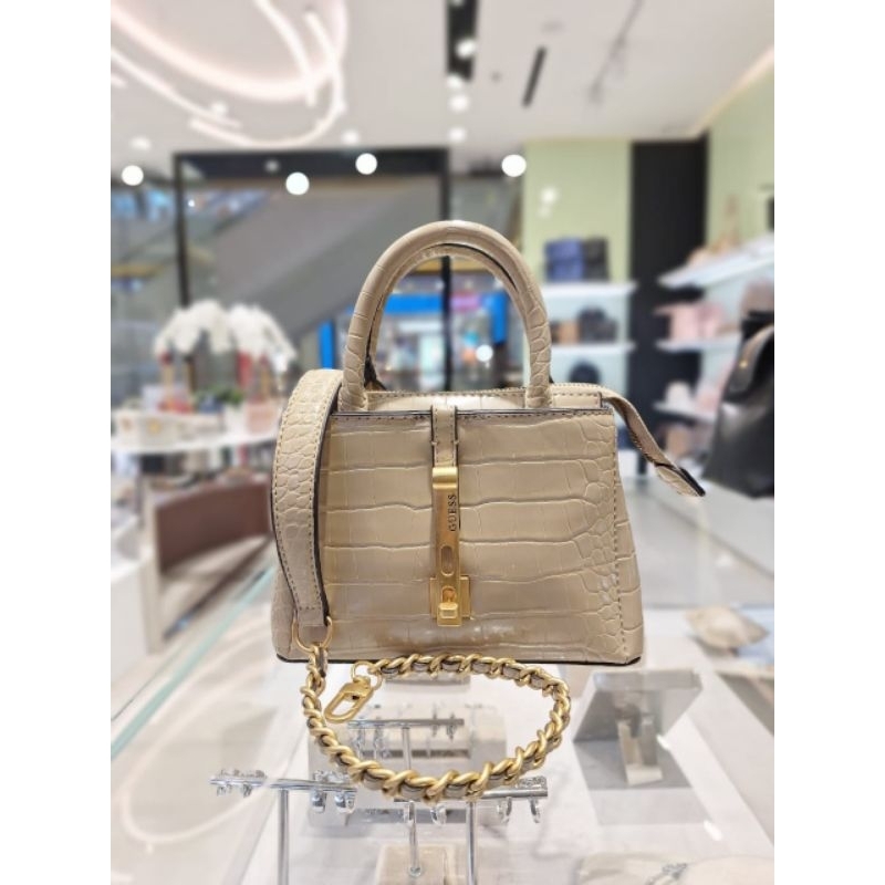 tas guess James croco satchel sale 50%