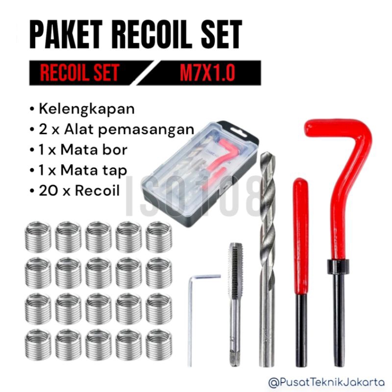 recoil set recoil m7x1.0 recoil baut kunci 11 set komplit