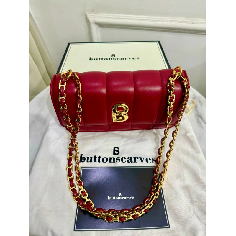 NORA TWIST BAG RED BUTTONSCARVES PRELOVED