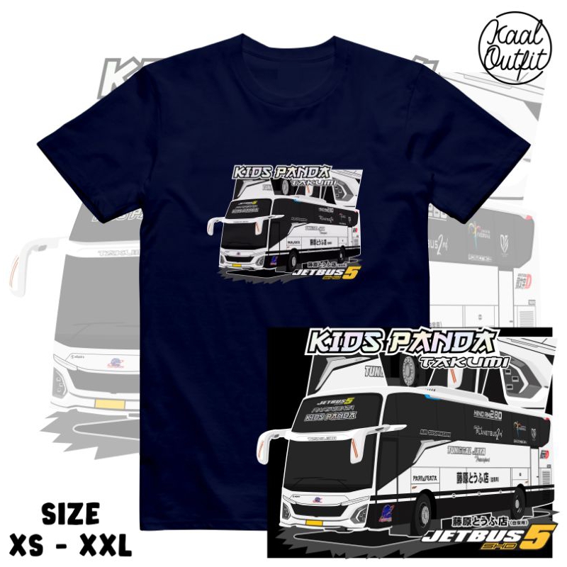 Kaos Dewasa Bus Tunggal Jaya Kids Panda Jetbus 5 warna