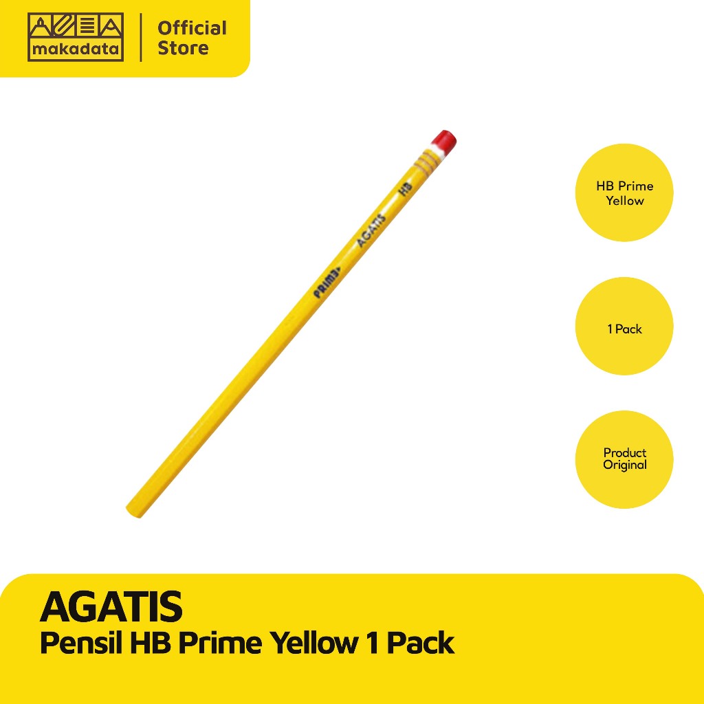 

PENCIL / PENSIL HB AGATIS PRIME YELLOW / PENSIL AGATIS PRIME YELLOW (1 PAK) MURAH