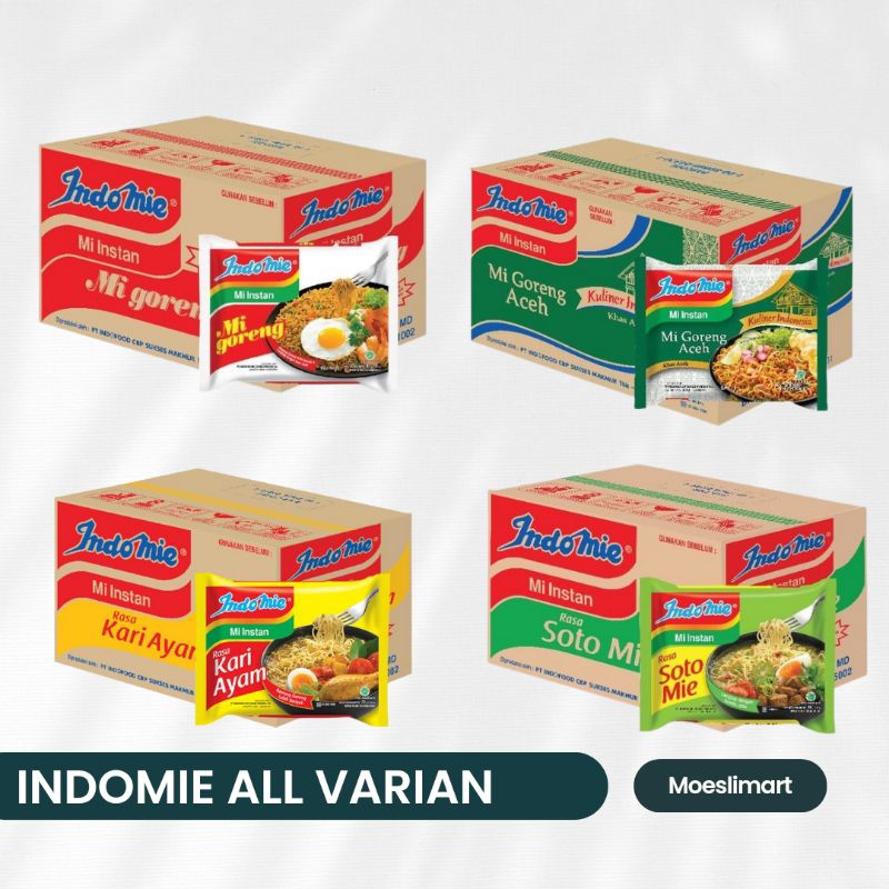 

INDOMIE GORENG / INDOMIE AYAM BAWANG / INDOMIE SOTO / INDOMIE KARI / INDOMIE GORENG RENDANG /