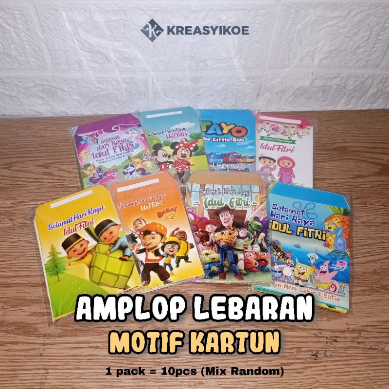 

Amplop Lebaran Motif Kartun Ukuran 7x11