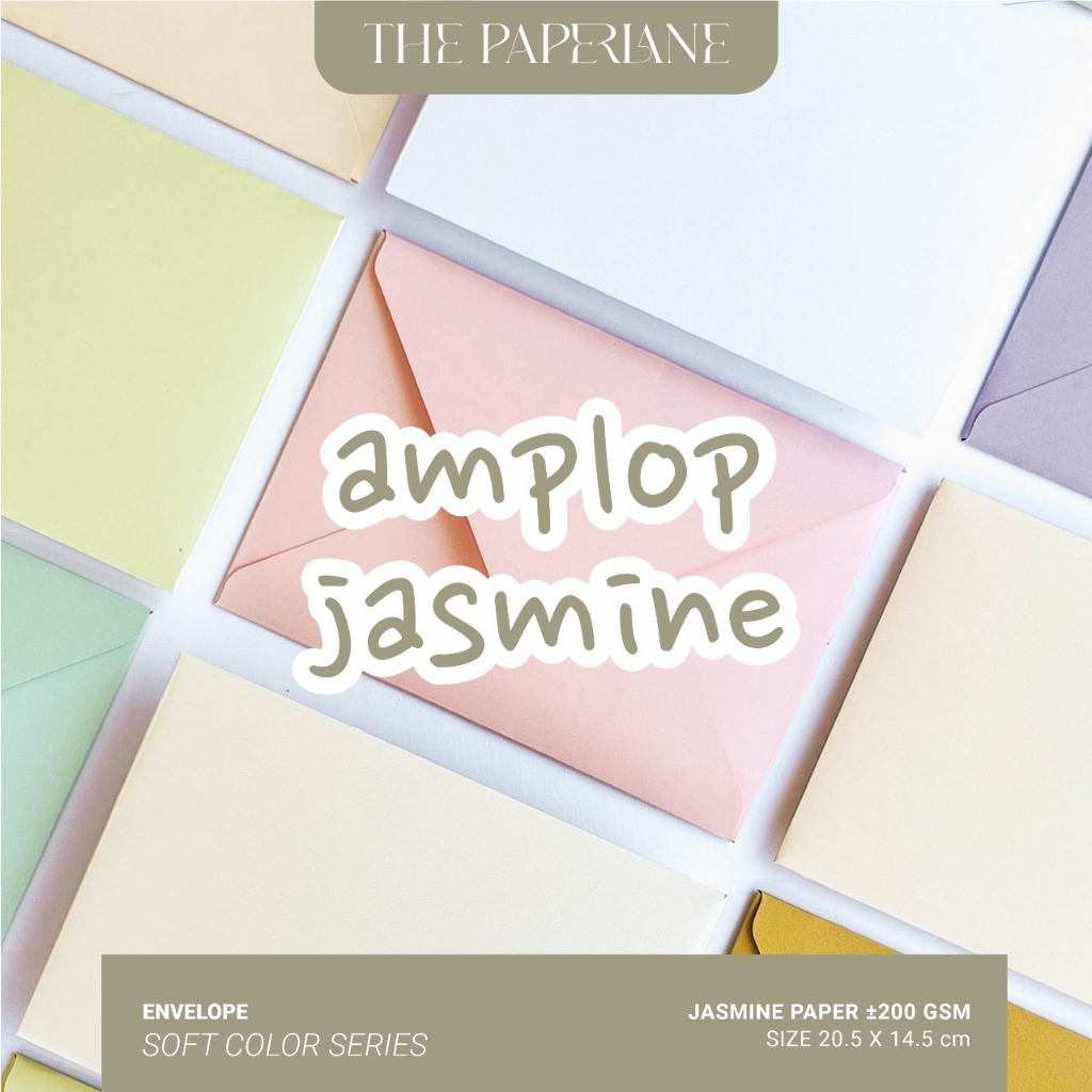 

The Paperlane Amplop Jasmine Premium C5 A5 200 gr – Soft Color Series | Amplop Undangan | Amplop Kondangan | Amplop Kartu Ucapan| Amplop Estetik | Amplop Baronial