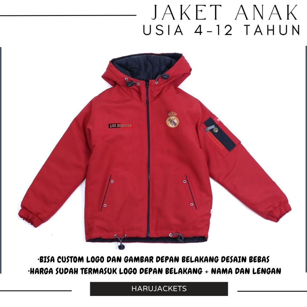 JAKET PARASUT ANAK JAKET COACH HOODIE BOLA JAKET MDRD ANAK