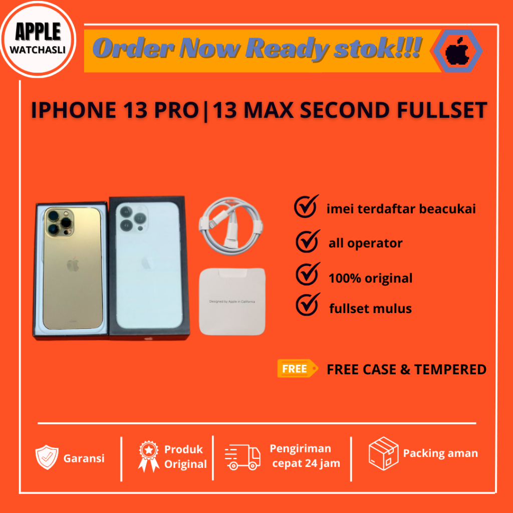 Second iPhone 13 Pro / 13 Pro Max 128GB 256GB 512GB 1TB Bekas Second Fullset