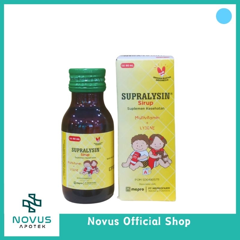 SUPRALYSIN Sirup 60 ml - Suplemen Multivitamin dan Lysine Anak