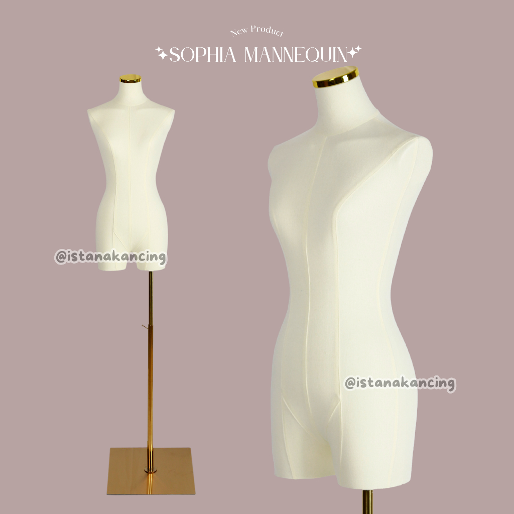Manekin Wanita Setengah Badan Tanpa Kepala Manekin Sophia Display Mannequin | Istanakancing.id