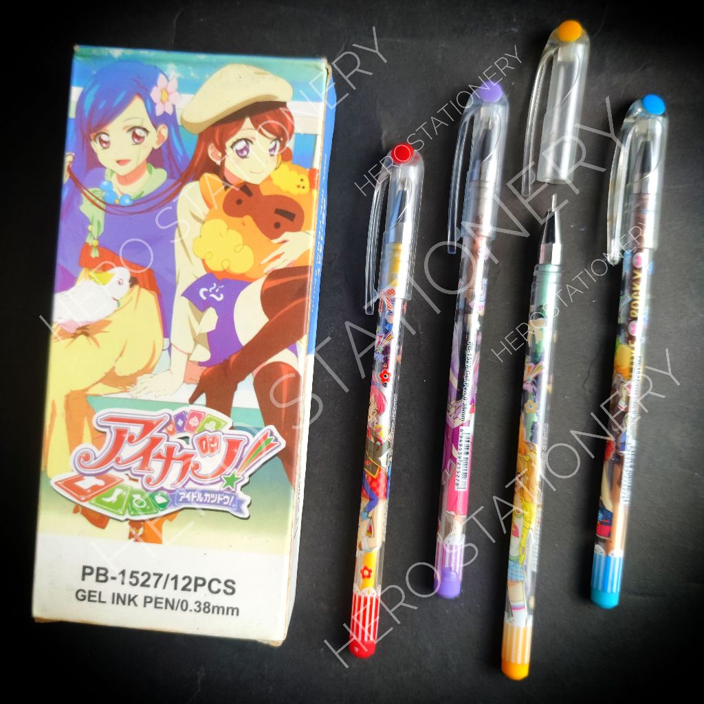 

Pen gel anime manga 0.38 mm PB-1527 . 12 unit