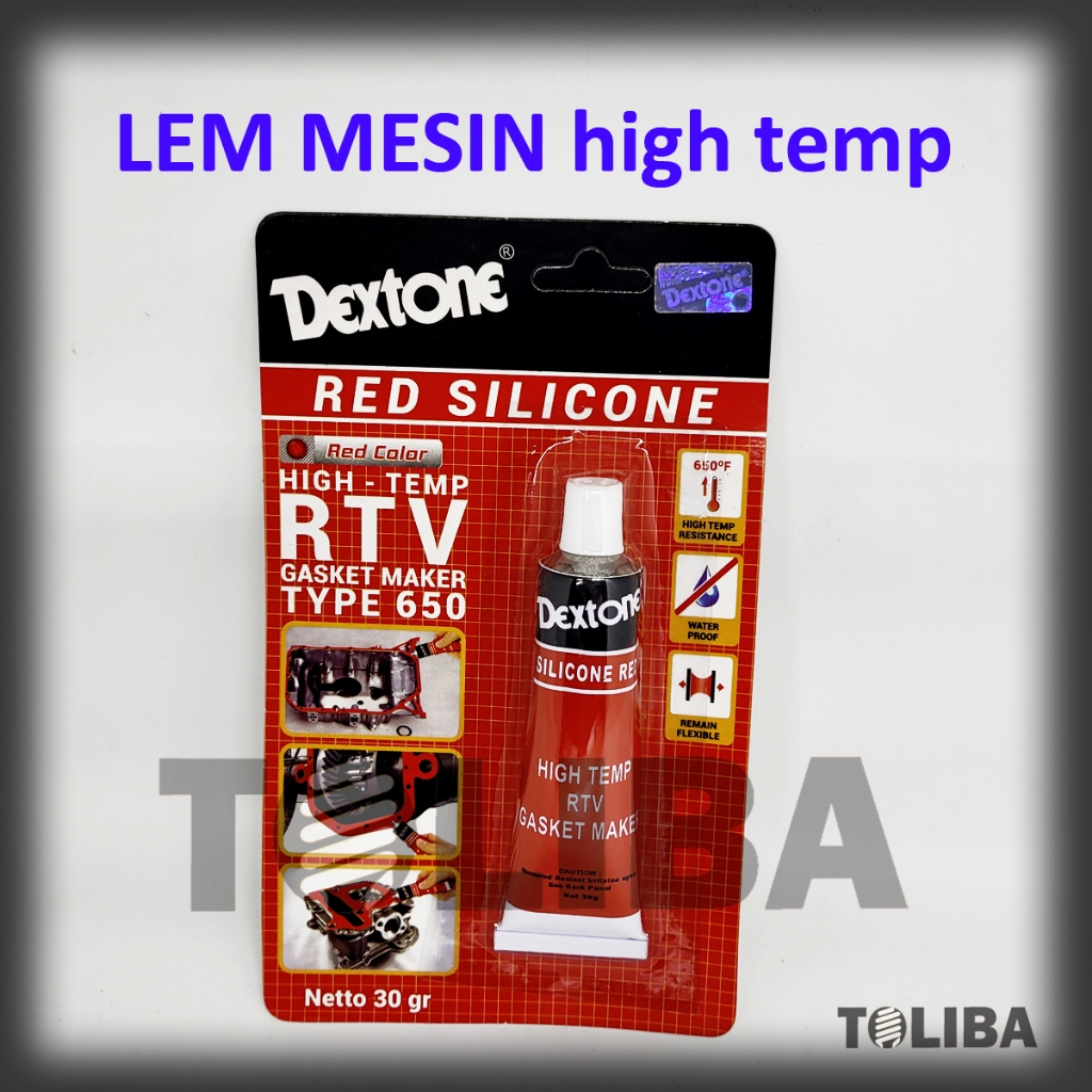 lem silikon merah / lem mesin dextone / lem tahan panas / lem besi mesin / lem mesin motor / lem pak