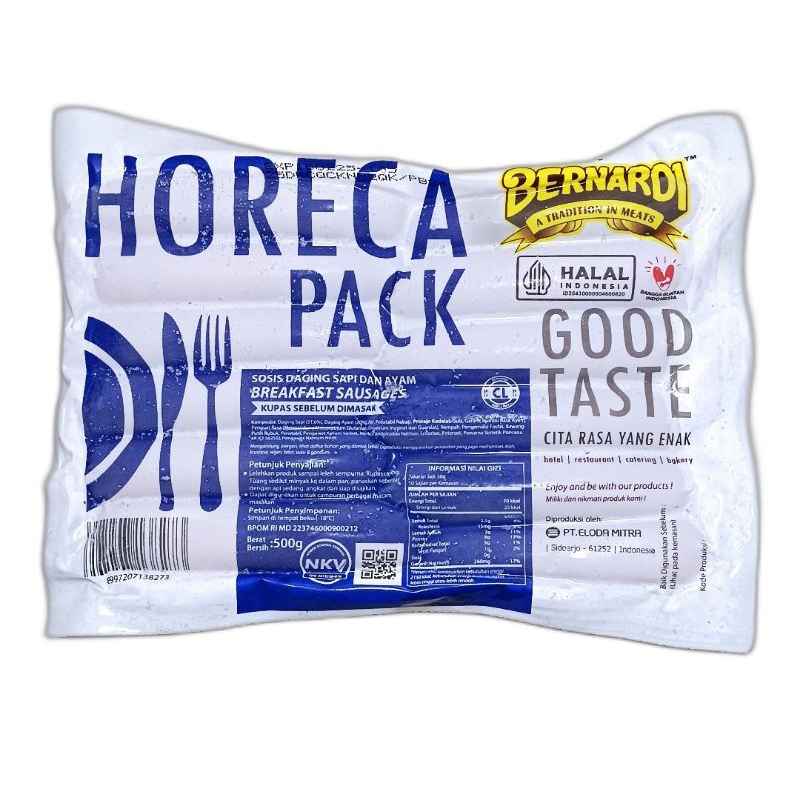 

Bernardi Horeca Breakfast Sausage (Sosis Daging Sapi & Ayam) CL 500 gr [FRZ]