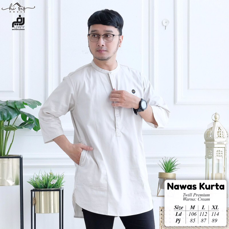 Kurta Leafy Baju Koko Pria Muslim Nawas