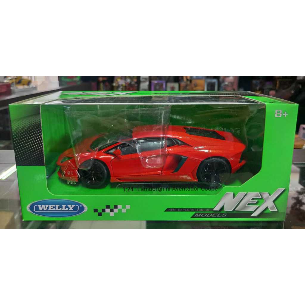 Diecast Mobil Lamborghini Aventador Coupe Welly Nex Skala 1/24