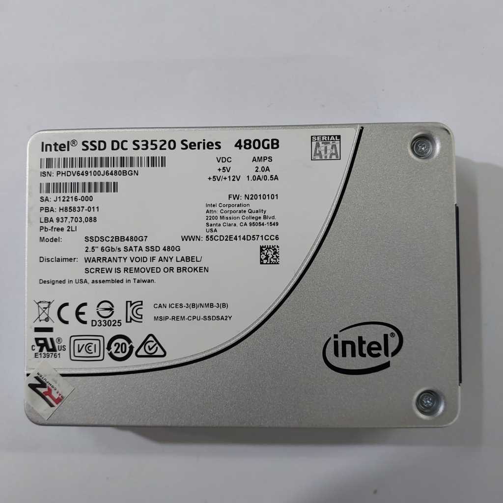 hardisk ssd 480gb 2.5inch sata intel